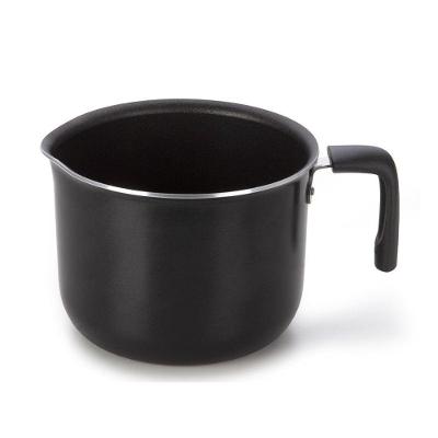 Leiteira Induct+ Preta 16 Cm 2,4 L Em Alumínio Com Revestimento Interno Antiaderente Multiflon
