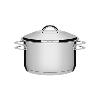 Caçarola Tramontina Solar Funda Em Aço Inox Fundo Triplo Com Tampa E Alças 24 Cm 6,1 L