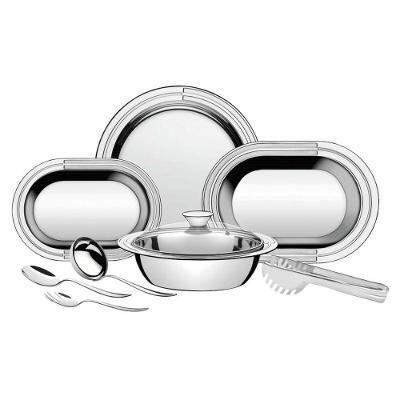 Kit Para Servir Tramontina Ciclo Em Aço Inox 8 Peças