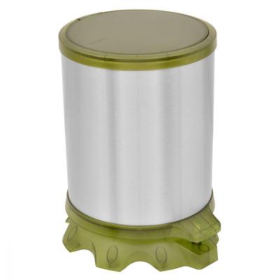 Lixeira Inox Tramontina Plástico Translúcido Verde Pedal 5L