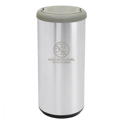 Lixeira Inox Tramontina 40L Cápsula Selecta Basculante Cinza