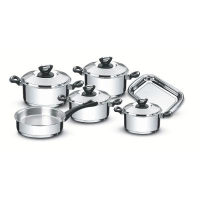 Jogo De Panelas Tramontina Solar Baquelite Em Aço Inox Fundo Triplo 6 Peças