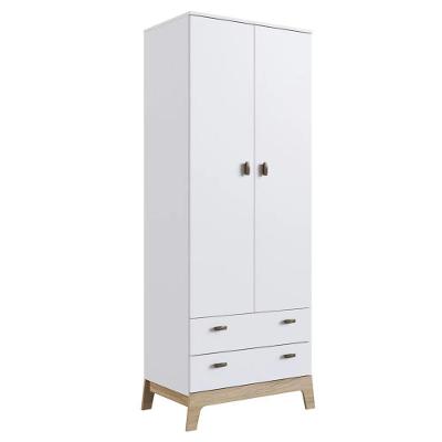 Guarda Roupa Infantil 73Cm 2 Portas 2 Gavetas Favo De Mel 005 Branco - Completa Móveis