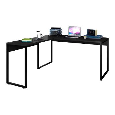 Mesa de Escritório em L 150x150 Studio Industrial Preto