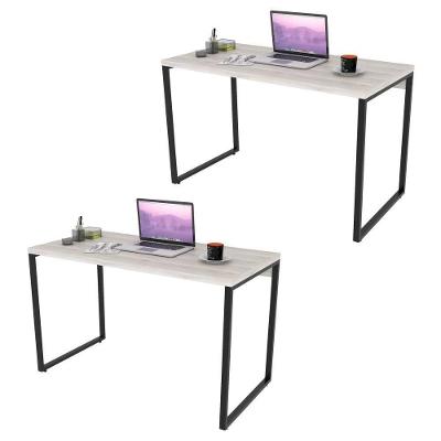 Kit 2 Mesas de Escritório 120cm Estilo Industrial Snow