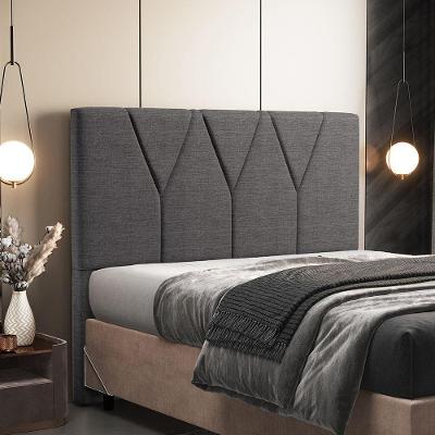 Cabeceira Cama Box Casal Queen 160cm Aura Linho W01 Cinza Escuro Mpozenato