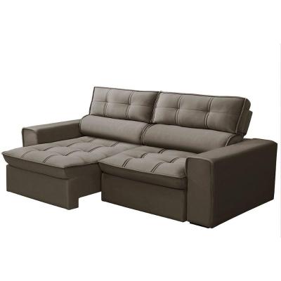 Sofá Retrátil Reclinável 3 Lugares 220Cm Blanches F05 Veludo Castor