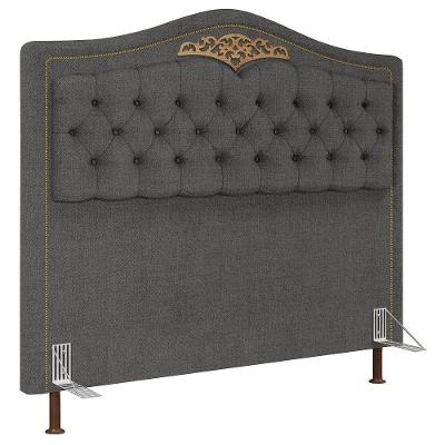 Cabeceira Cama Box Casal 140Cm Linho Grafite