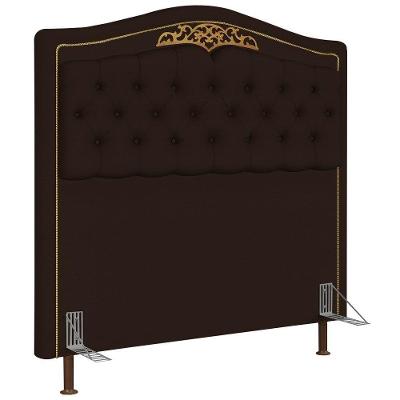 Cabeceira Cama Box Casal 195Cm Corano Marrom Escuro