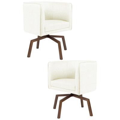 2 Poltronas Ka Madeira Betina C26 Corano Bege