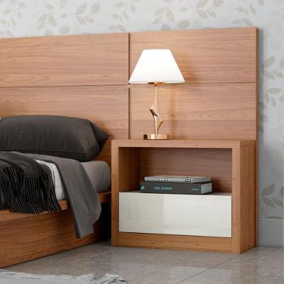 Mesa De Cabeceira Em Mdf 67 Cm Com 1 Gaveta Tw140 Freijó/off White Dalla Costa