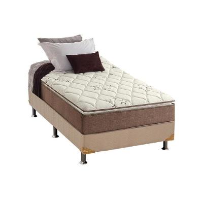 Cama Box Solteiro: Colchão Anatômico Anjos D28/AG65 Star + Base CRC Suede Clean(88x188)