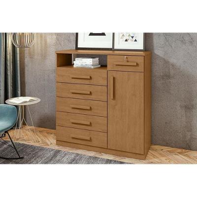 Cômoda Casal Da Vinci New 1Porta + 1Nicho e  6 Gavetas Rovere - Lopas