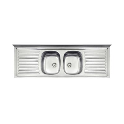 Pia De Apoio Tramontina Ribon 2c 34 Em Aço Inox 180 X 55 Cm