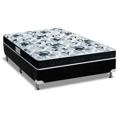 Cama Box Casal: Colchão Anatômico Probel D28/EP Advanced Tech1000 + Base CRC Suede Black(138x188)