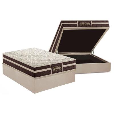 Cama Box Baú Casal: Colchão Ortopédico Probel Guarda Costas Extra Firme + Base CRC Suede Clean(138x188)