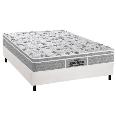 Cama Box Casal: Colchão Espuma D45 Probel /Ep Guarda Costas Próextreme Plus + Base White(138X188)