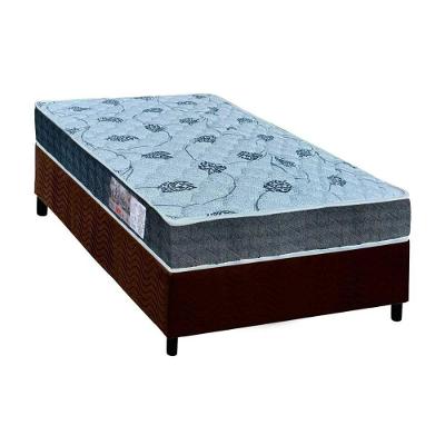 Cama Box Solteiro: Colchão Espuma Orthoflex D45/EP Anatômico Cecina + Base CRC Suede Brown(88x188)
