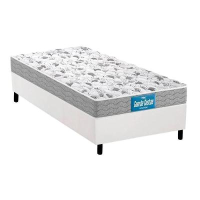 Cama Box Solteiro: Colchão Espuma Probel D45/EP Anatômico Guarda Costas Próextreme Double Face + Base CRC Courano White(88x188)