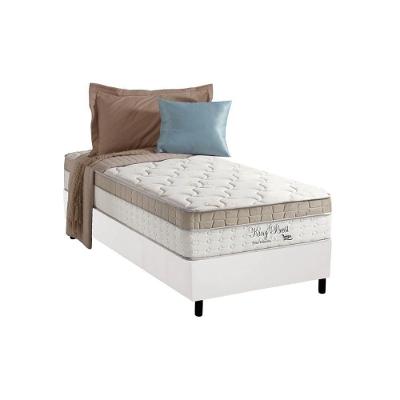 Cama Box Solteiro: Colchão Molas Anjos MasterPocket Ensacadas King Best + Base CRC Courano White(88x188)