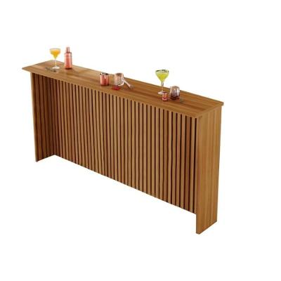 Bancada Ilha Cozinha Painel  Imperatriz 200cm Freijó - Nesher