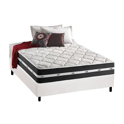 Cama Box Casal: Colchão Molas Anjos Superlastic Classic + Base CRC Courano White(138x188)