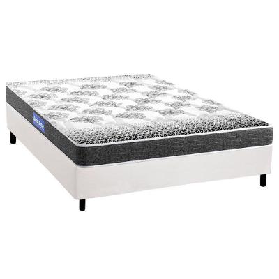 Cama Box Casal: Colchão Espuma Probel Guarda Costas Resistente + Base CRC Courano White(138x188)