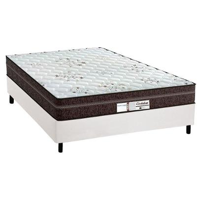 Cama Box Casal: Colchão Molas Ensacadas Probel MasterPocket ProDormir Evolution + Base CRC Courano White(138x188)