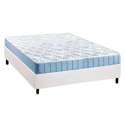 Cama Box Casal: Colchão Espuma Anjos Querubim + Base CRC Courano White(138x188)