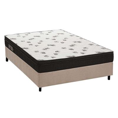 Cama Box Casal: Colchão Espuma D45 Ortobom Light Saúde Ortopilow + Base CRC Suede Clean(138x188)