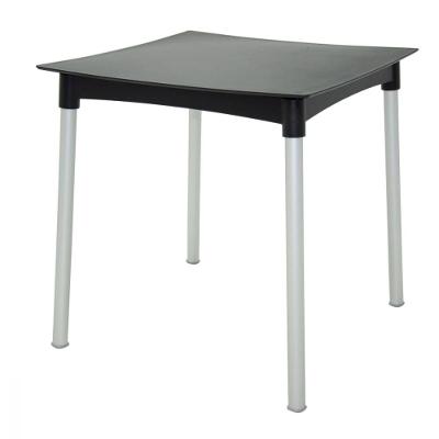 Mesa Tramontina Diana 70x70cm Preto Pernas de Alumínio
