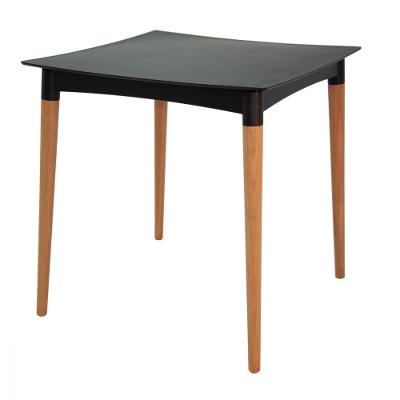 Mesa Tramontina Diana 70x70cm Preto Pernas de Madeira