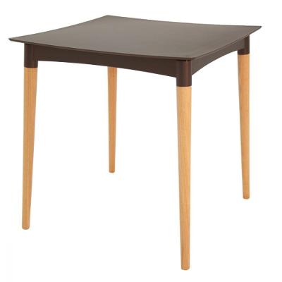 Mesa Tramontina Diana 70x70cm Marrom Pernas de Madeira