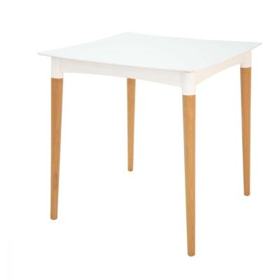 Mesa Tramontina Diana 70x70cm Branco Pernas de Madeira