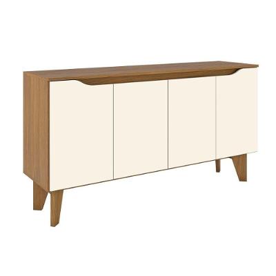 Buffet de Sala Jantar Quartzo 4 Portas Nature/Off White - Henn