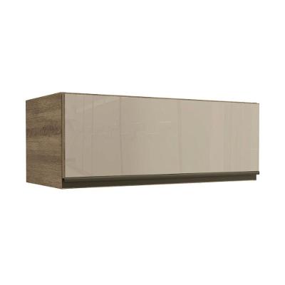 Armário Aéreo Cozinha Modulado  Maxxi G770 1 Porta Basculante c/Vidro Nogal - Kappesberg