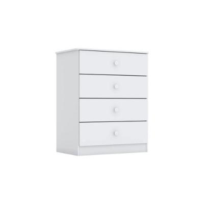 Cômoda Casal Labirinto 4 Gavetas Branco - Henn