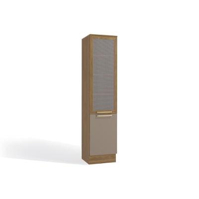 Paneleiro de Cozinha Modulado Botanic M626 c/ 2 Portas c/ 1 Tela Nogueira/Fendi - Kappesberg