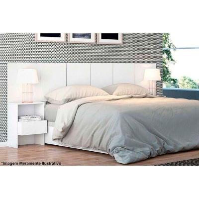 Cabeceira Cama Box Madeirado Casal Tulipa c/ 2 Gavetas Branco - Demóbile