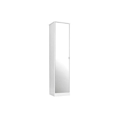 Armário Sapateira Quarto Reflex c/ 1 Porta c/ Espelho Branco - Demóbile