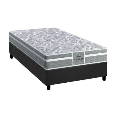 Cama Box Solteiro: Colchão Ortopédico Probel D28/EP Anatômico Advanced Tech1000 Plus + Base CRC Suede Gray(88x188)