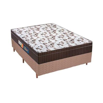 Cama Box Casal: Colchão Espuma Polar D28/EP Orthoface + Base CRC Fantasy Clean(138x188)