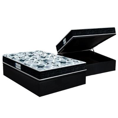 Cama Box Baú Casal: Colchão Anatômico Probel D28 / EP ProDormir Advanced Tech1000 + Base CRC Suede Black(138x188)