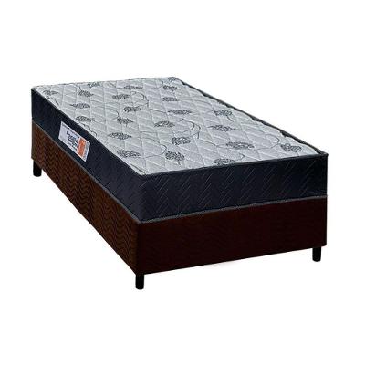 Cama Box Solteiro: Colchão Ortopédico Orthoflex Foggia Sogni Unic Face + Base CRC Suede Brown(88x188)