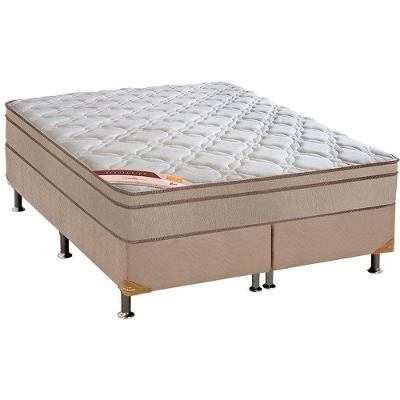 Cama Box King: Colchão Molas Ensacadas Castor Pocket Revolution Híbrido + Base CRC Suede Clean(193x203)