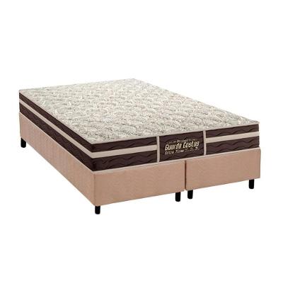 Cama Box King: Colchão Ortopédico Probel Guarda Costas Extra Firme + Base CRC Suede Clean(193x203)