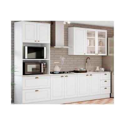 Cozinha Modulada Completa 5pçs Torre Quente Aéreo 2 Balcões Tampo P/ Cooktop Cz267 Branco - Henn