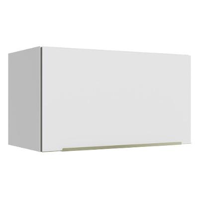 Armário Aéreo 60 Cm 1 Porta Basculante Branco/Branco Veludo