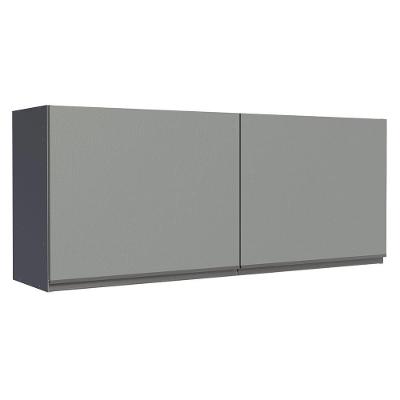 Armário Aéreo 120 X 50 Cm 2 Portas Nice Madesa Cinza