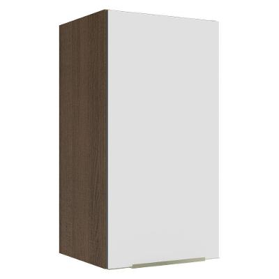 Armário Aéreo 35 Cm 1 Porta Rustic/Branco Veludo